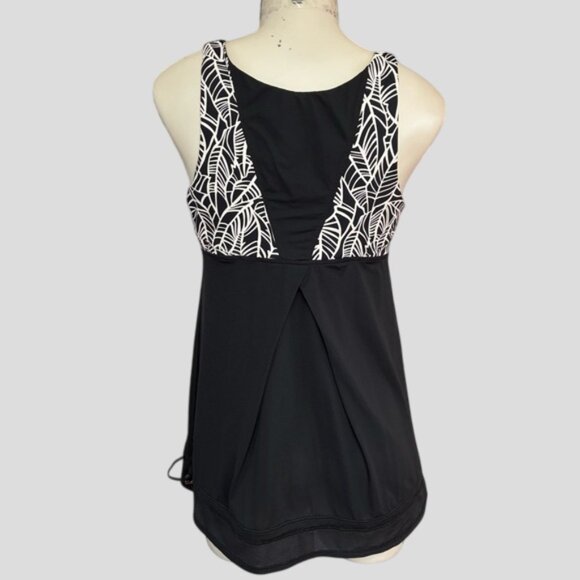 Lululemon Run Ta Ta Topper Black/Pretty Palm Black Angle Wing Athletic Tank 10 - Picture 4 of 14